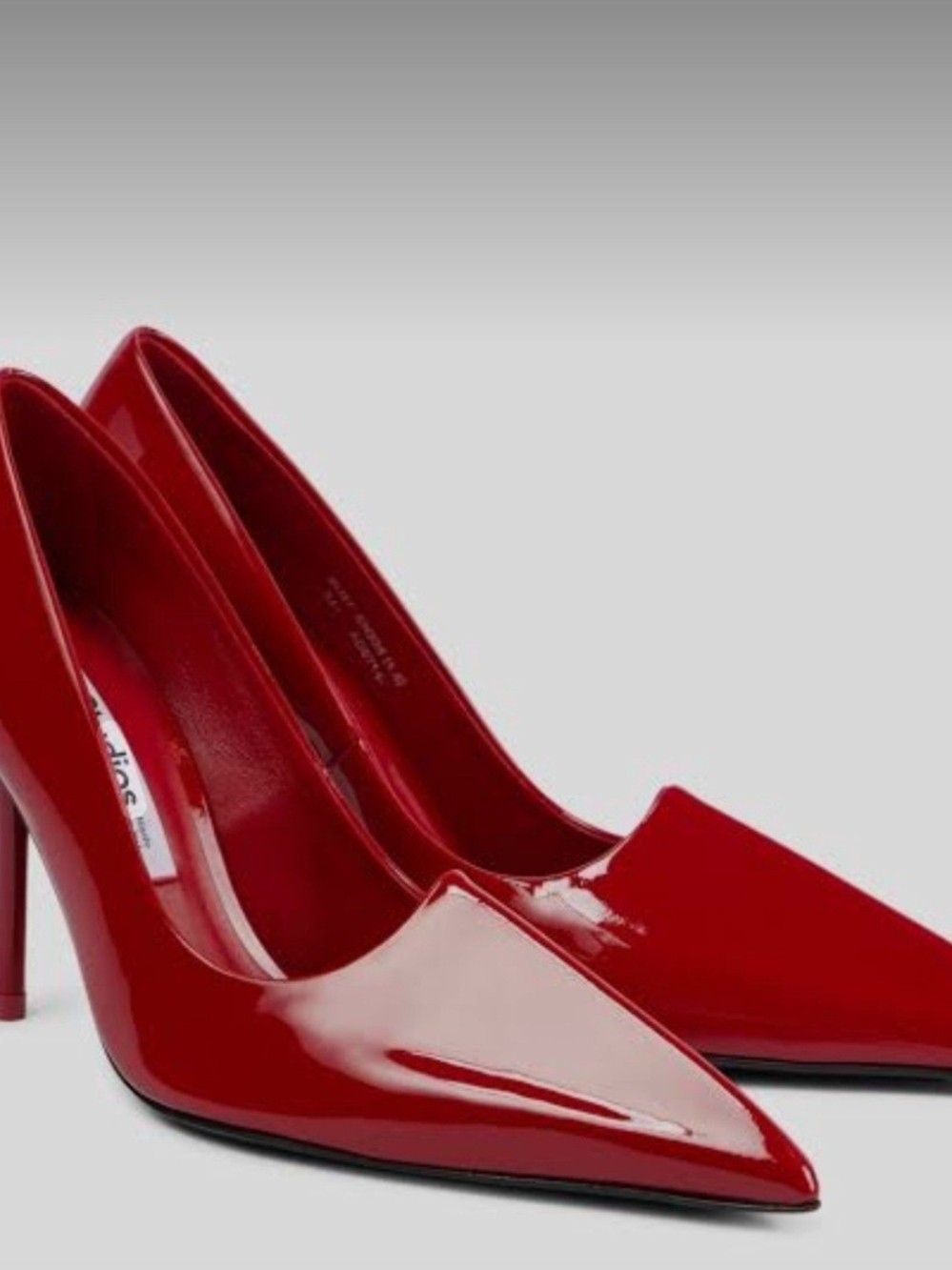 Acne Studios Bordicia Patent Leather Pumps Red Heels